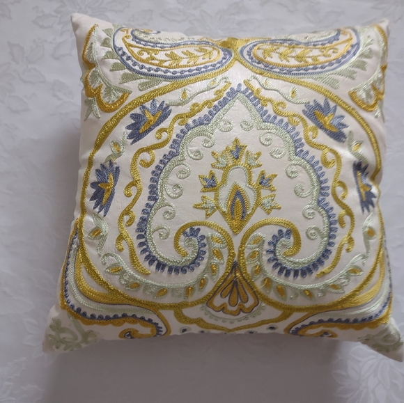 Pier 1 Decorative embroidered Pillow